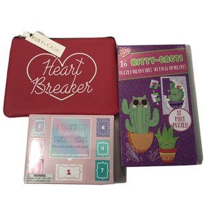 NEW Bundle 3 Valentines Ruby & Cash Makeup Bag, Charming Surprises Box, Puzzles